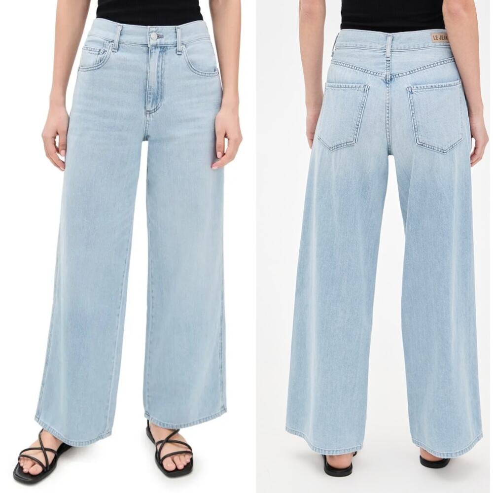 Le Jean Juliette Wide Leg Ankle high‎ rise jeans size 31 made in USA